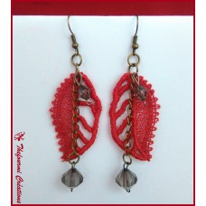 Boucles d'oreilles en dentelle